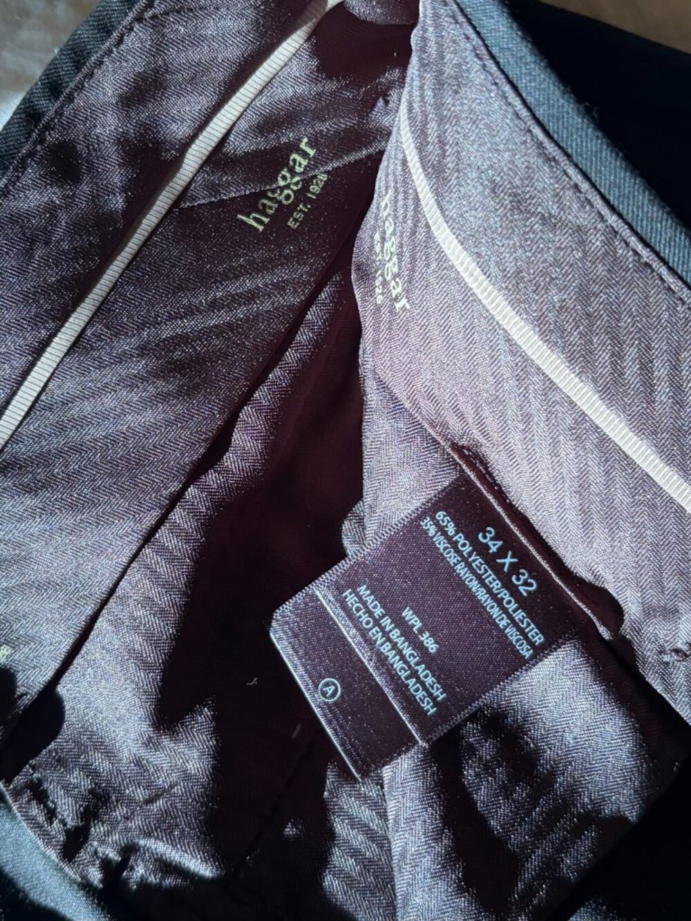 haggar black suit pants 34x32 - Picture 4 of 4